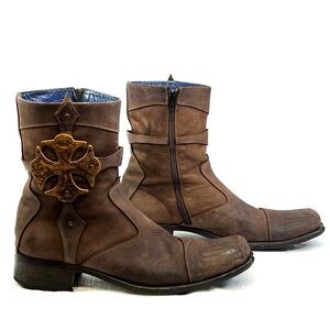 Mark Nason | Amplify | Rock Lives | Leather Biker Boots